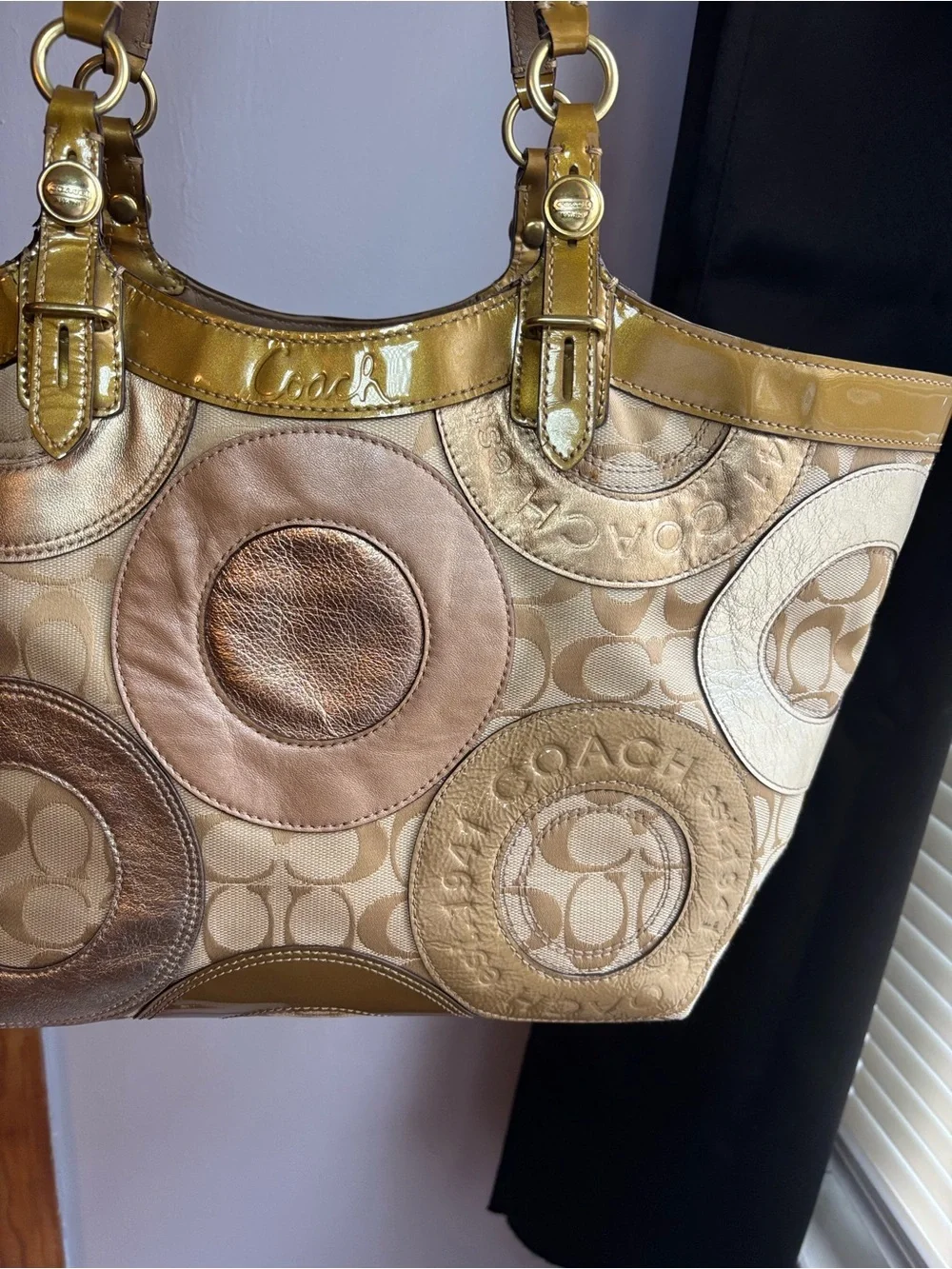 Coach Carly Patchwork Tote Bag - Picture 2 of 16